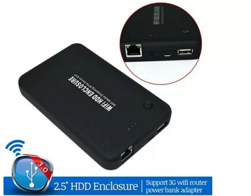 Внешний жесткий-диск USB 3.0,  беспроводная передача данных (3g wifi)